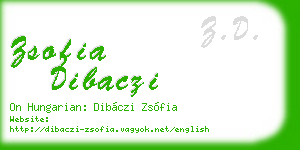 zsofia dibaczi business card