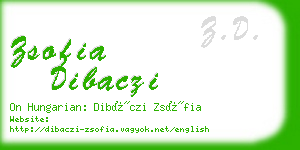 zsofia dibaczi business card